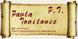 Pavla Tovilović vizit kartica